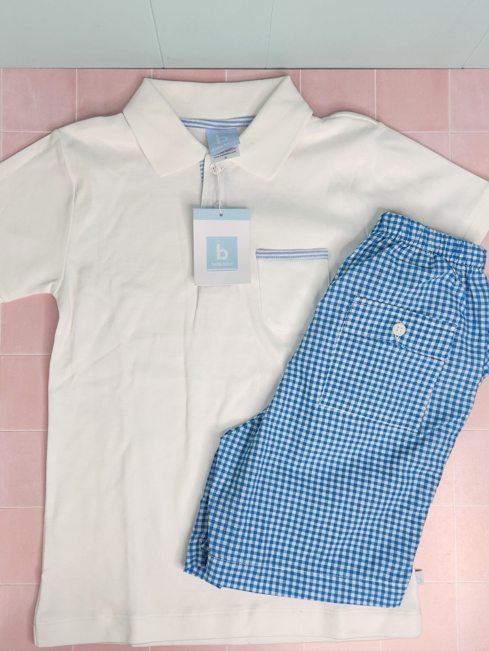 Bella Bliss Polo And Gingham Shorts Bundle